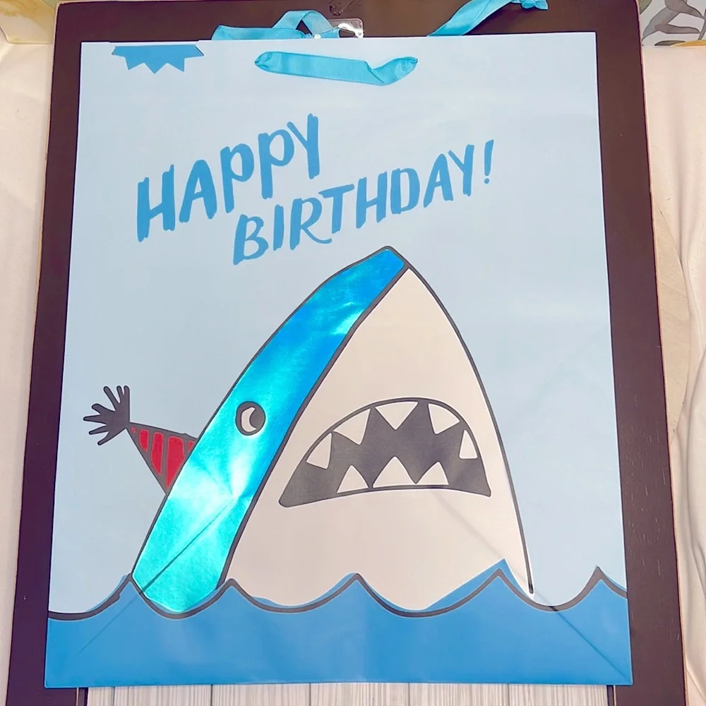 XL Shark Birthday Gift Bags set of 6